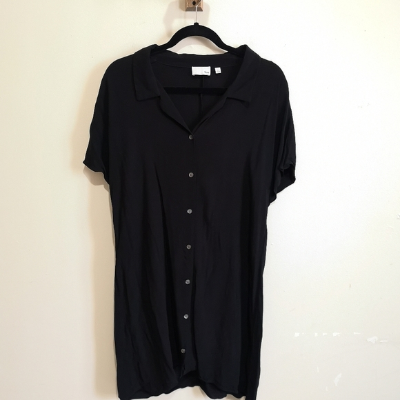 Aritzia Wilfred Free Black Button Down Dress - Picture 5 of 8
